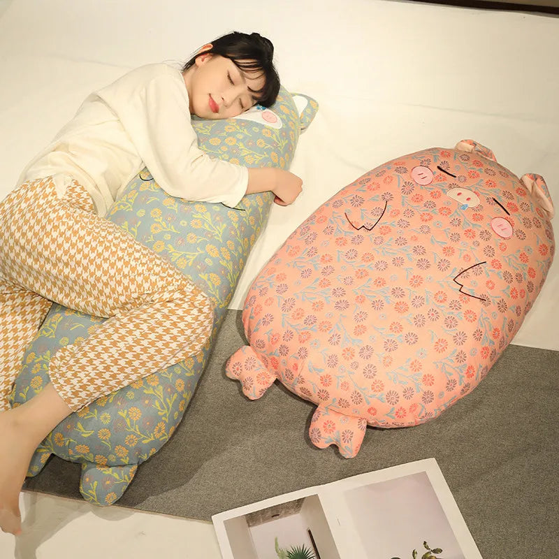 Long Sleepy Animal Plush Pillow Collection