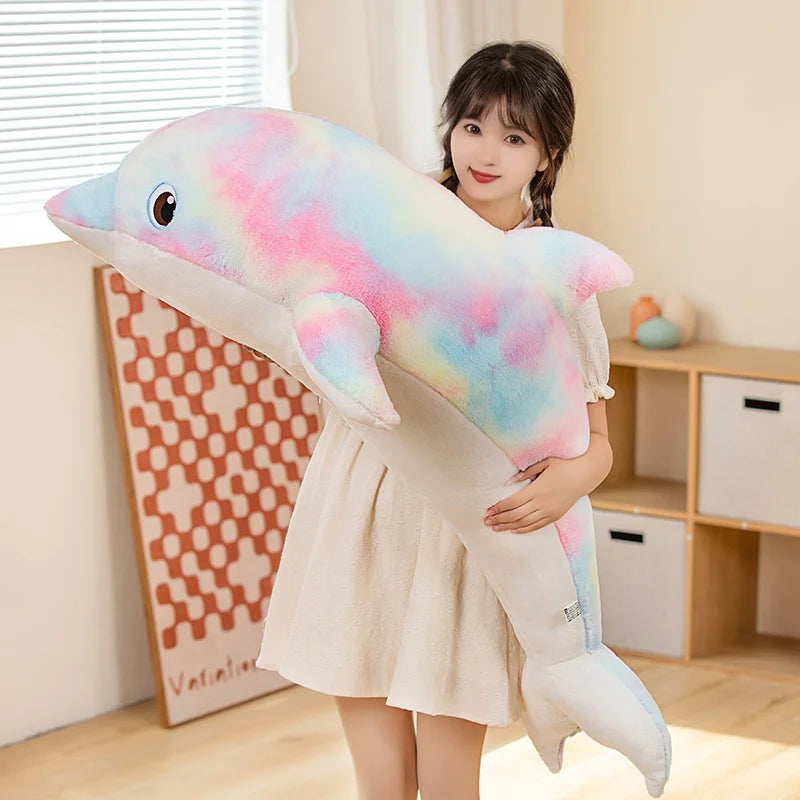Dolphy the Giant Sleepy Kawaii Dolphin Plush Pillow