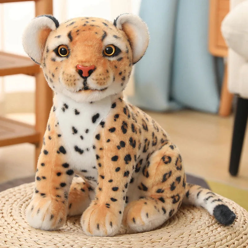 Spotty the Lifelike Sitting White Leopard Plushie