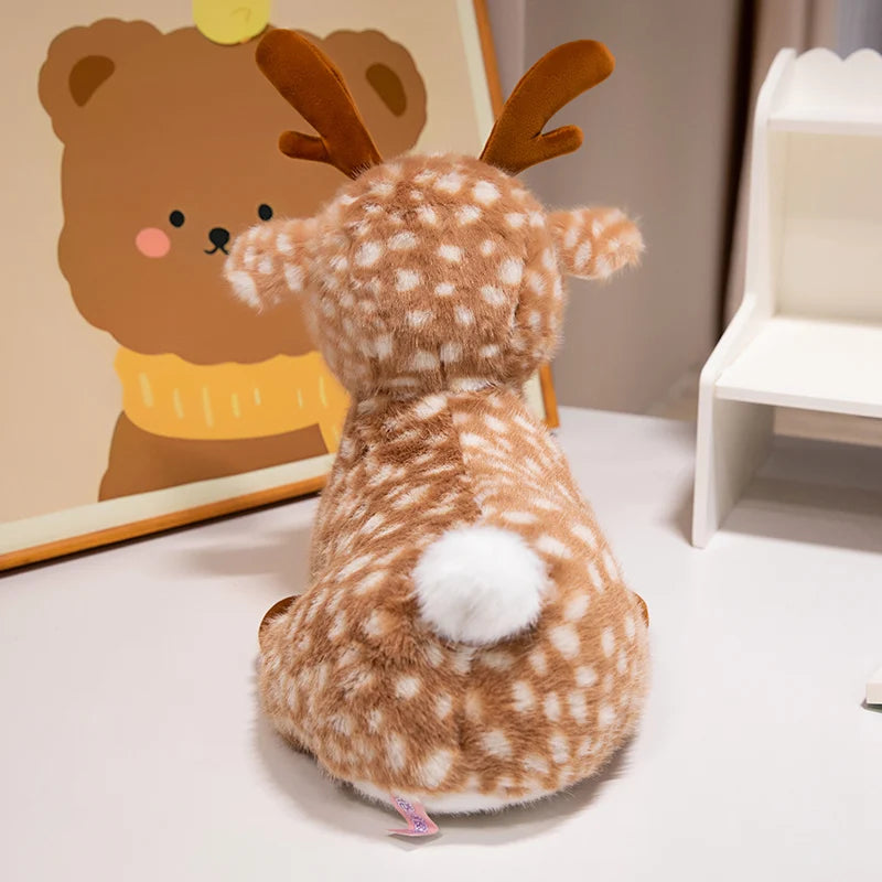 Bambi the Lifelike Lying Sika Deer Plush Pillow