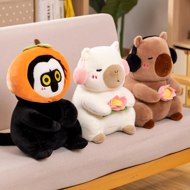 Cheeks the Lotus White Faced Monkey Capybara Plush