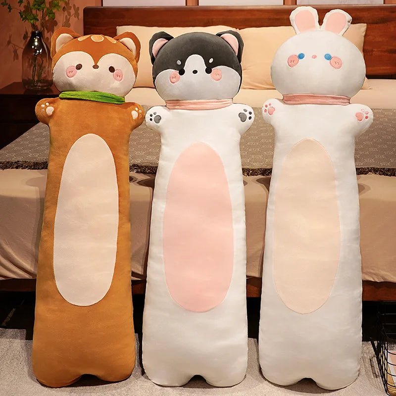 Noodle the Kawaii Long Fox Cat Rabbit Snuggle Plush Pillow