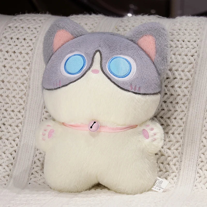 Shadow the Kawaii Big-Eyed Black Cat Snuggle Plush Pillow