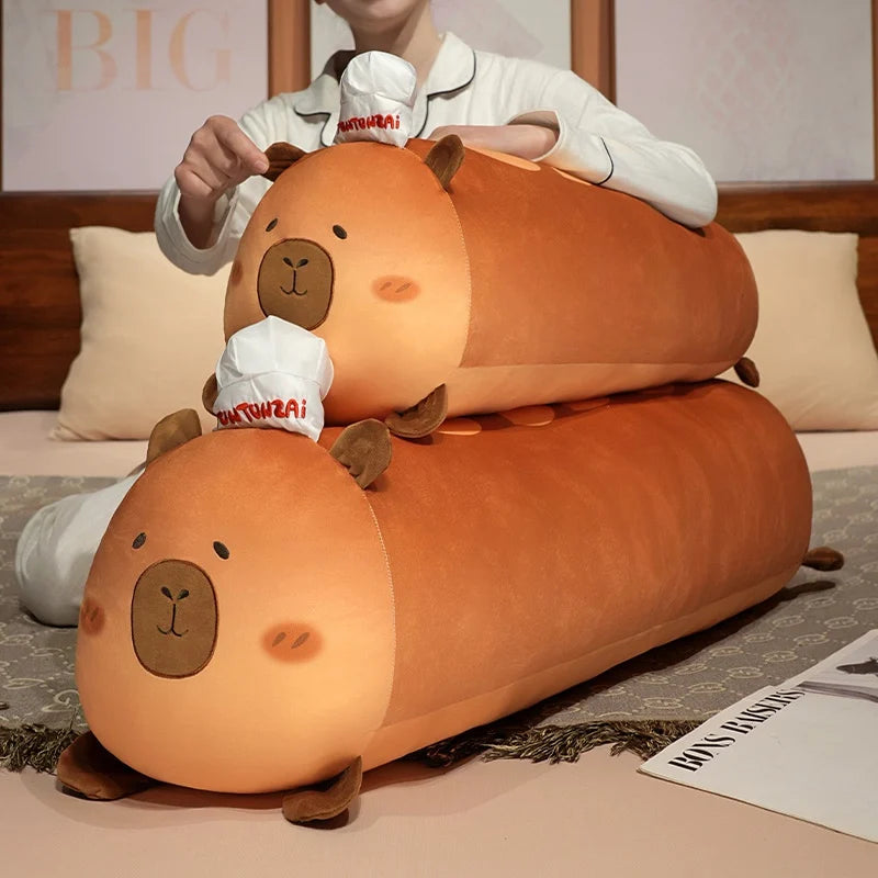 Capy the Kawaii Bread Capybara Soft Food Snuggle Plush Pillow