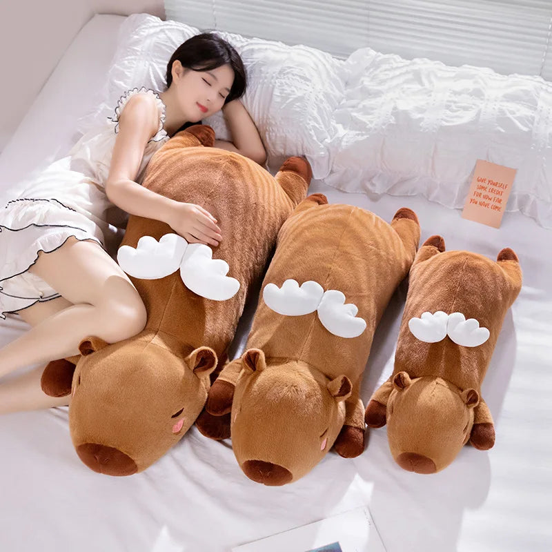 Capy the Lazy Giant Strip Capybara Plush