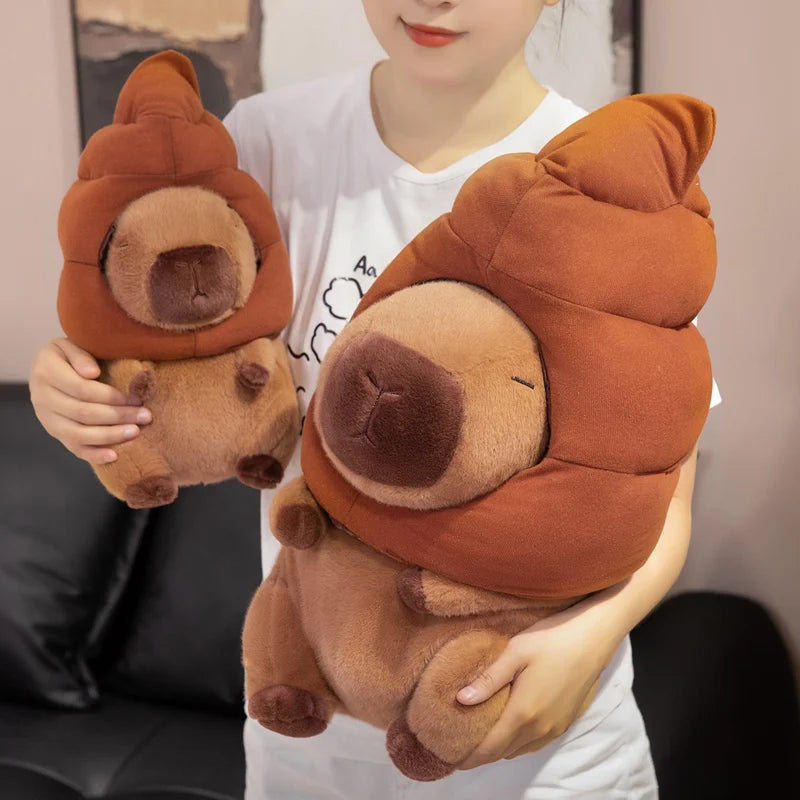 Capy the Cheeky Poop Hat Kawaii Capybara Plushie