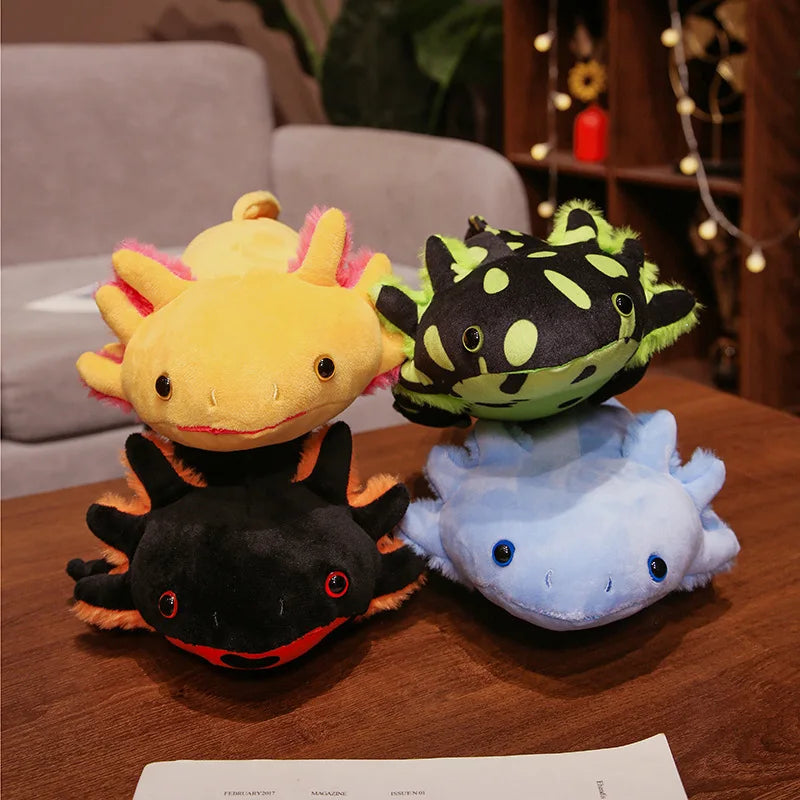 Axie the Kawaii Colorful Axolotl Long Pillow Plush