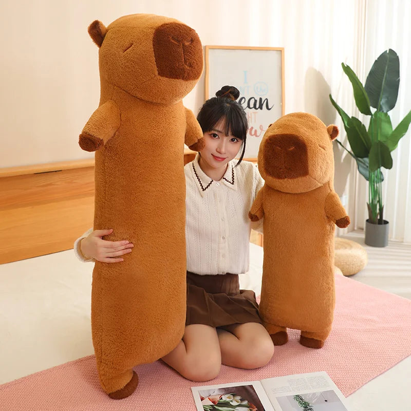 Capo the Sleepy Long Capybara Snuggle Pillow