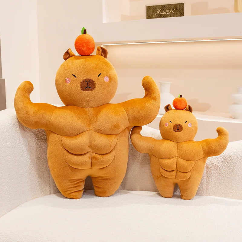 Muscles the Chonky Funny Capybara Snuggle Plushie
