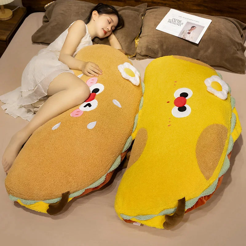 Silly Hotdog Kawaii Cookie Bread Plushie Cushion