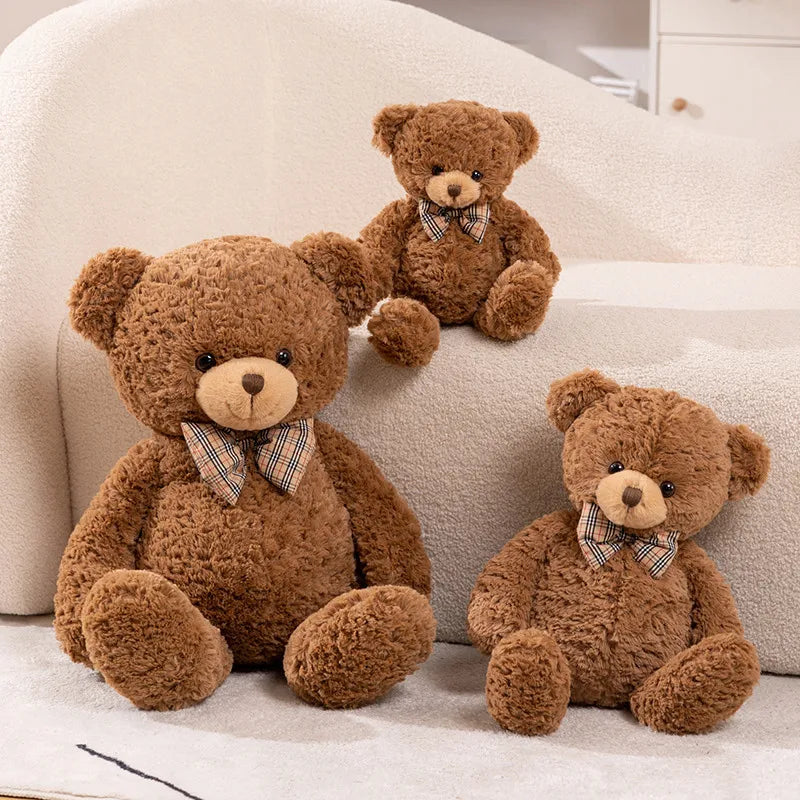 Cozy Bow Tie Bear Kawaii Snuggle Plush Pillow