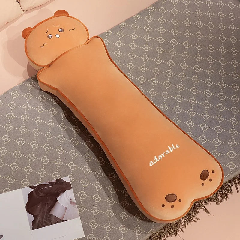 Toasty the Kawaii Butter Biscuit Cat Bear Long Body Plush Pillow