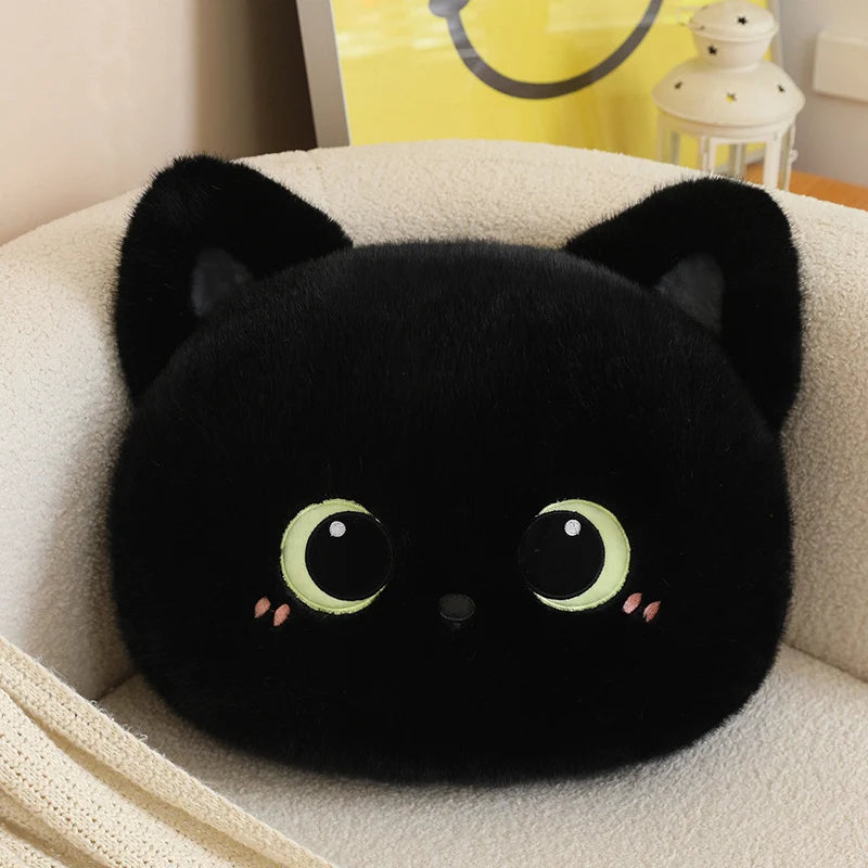 Callie the Soft Calico Black Cat Throw Plush Cushion