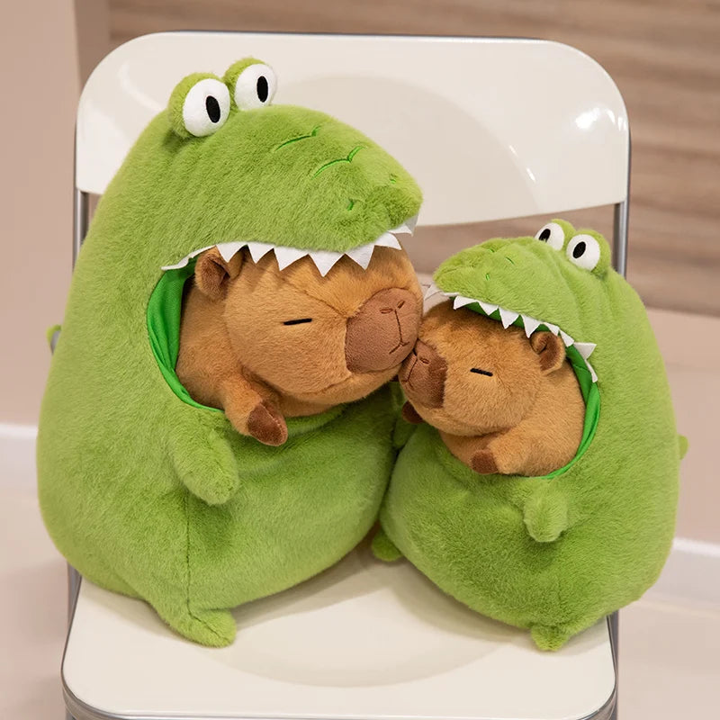 Capy the Green Dinosaur Fluffy Capybara Anime Plushie
