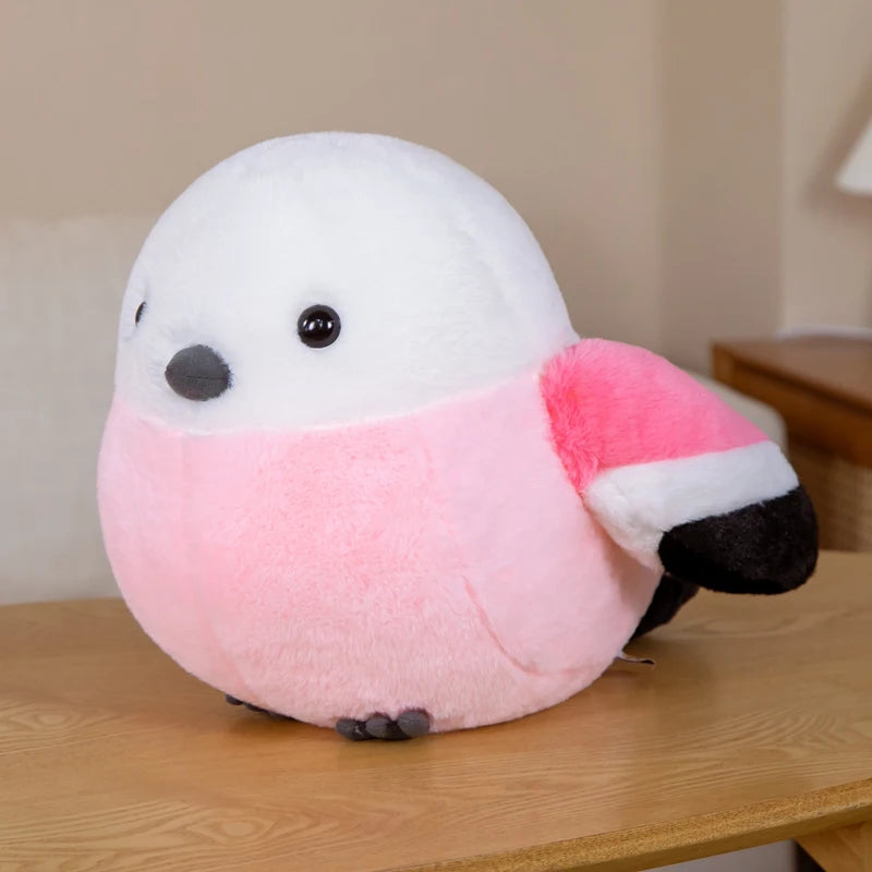 Pippin the Pudgy Round Sparrow Plush Pillow