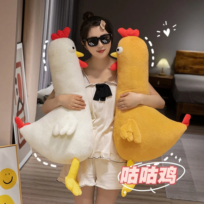 Clucky the Giant Long Chicken Bed Backrest Plush