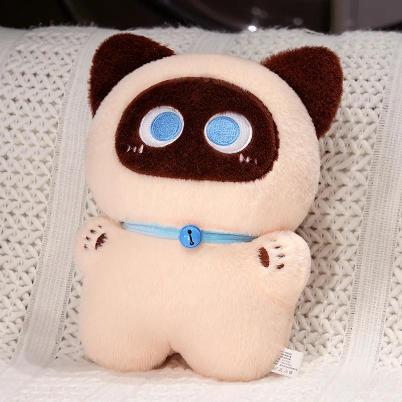 Shadow the Kawaii Big-Eyed Black Cat Snuggle Plush Pillow