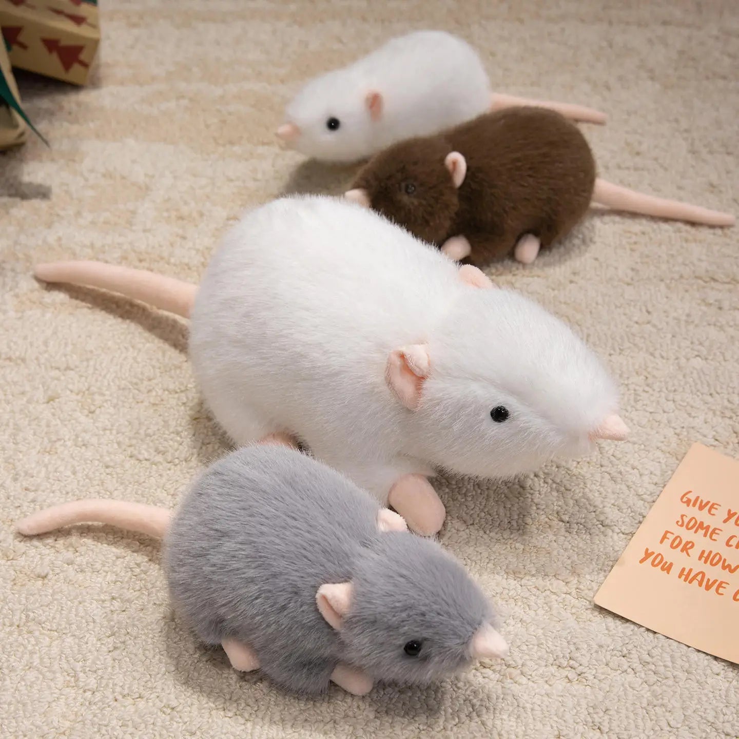 Squeaky the Kawaii Simulated Mouse Rat Plushie