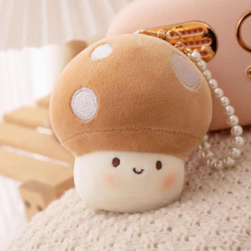 Mushy the Kawaii Squeezable Rainbow Mushroom Pendant Plush