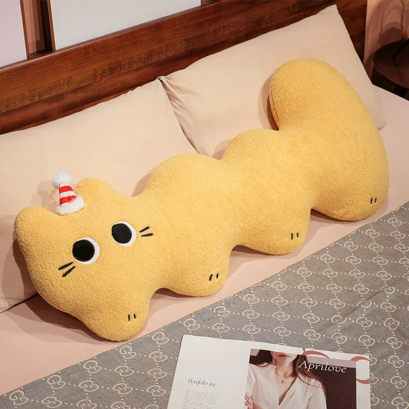 Candy the Kawaii L-Shaped Long Cat Snuggle Pillow
