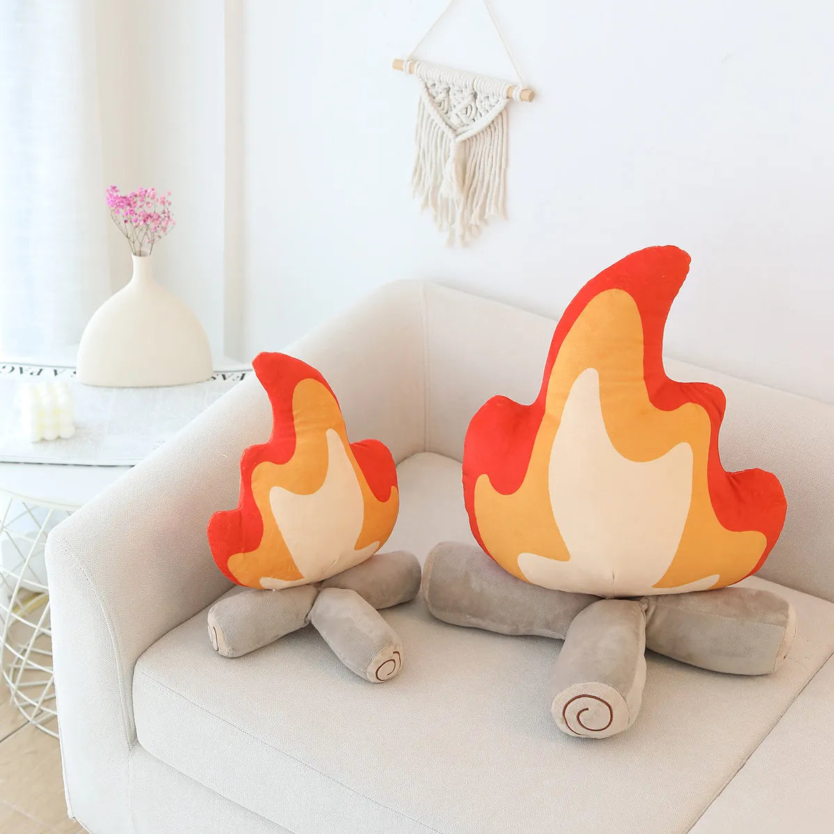 Blaze the Soft Simulation Bonfire Floor Cushion