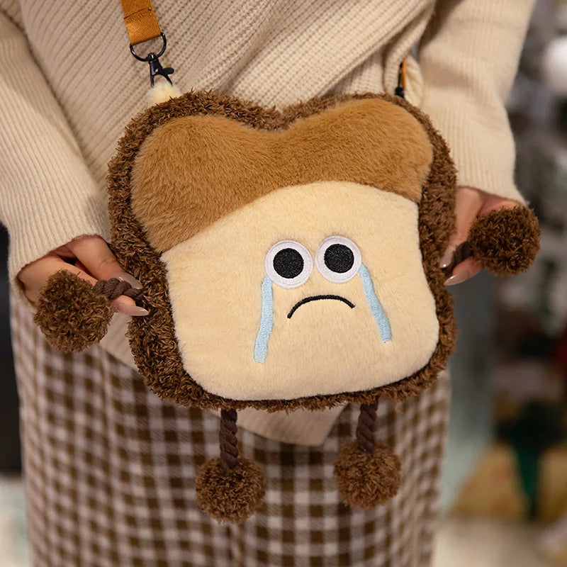 Toasty the Kawaii Toast Bread Crossbody Bag Plushie