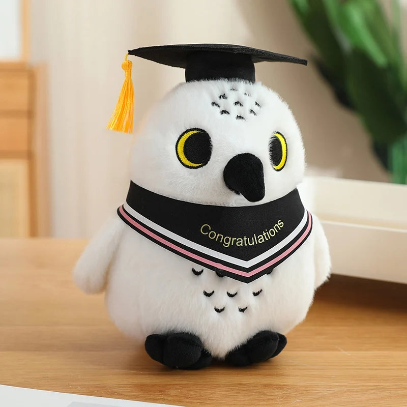 Hootie the Scholarly Kawaii Graduate Owl Snuggle Plushie