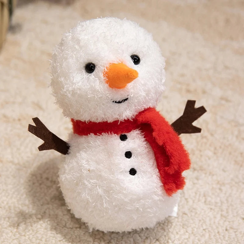 Jolly Christmas Santa Snowman Tree Plushie Trio