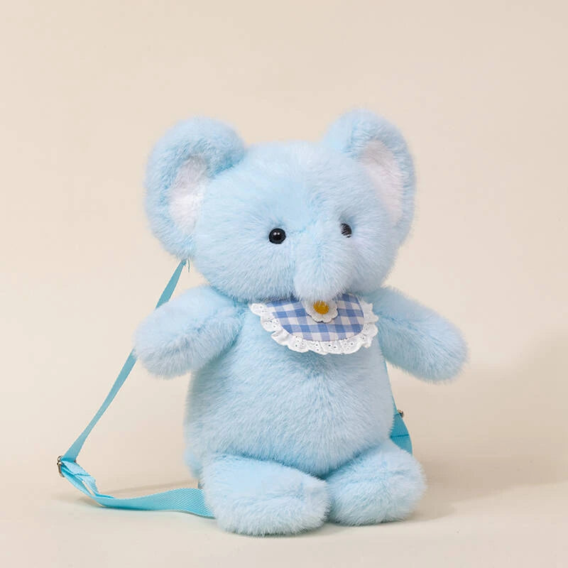 Kawaii Cat Bear Elephant Snuggle Plush Backpack Bag