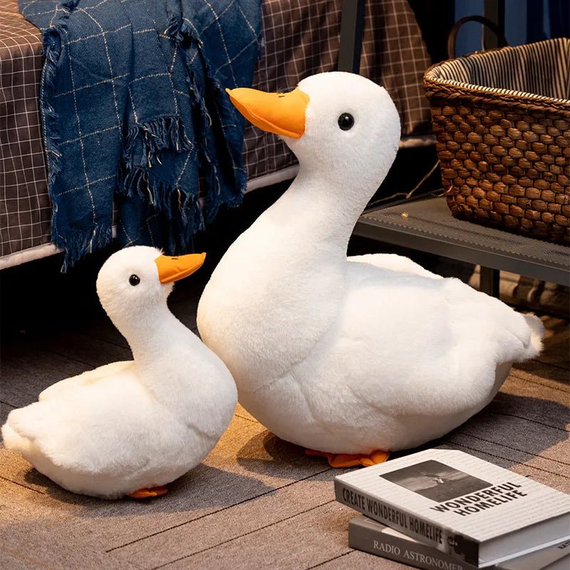 Puddles the Kawaii Soft White Duck Plush Pillow