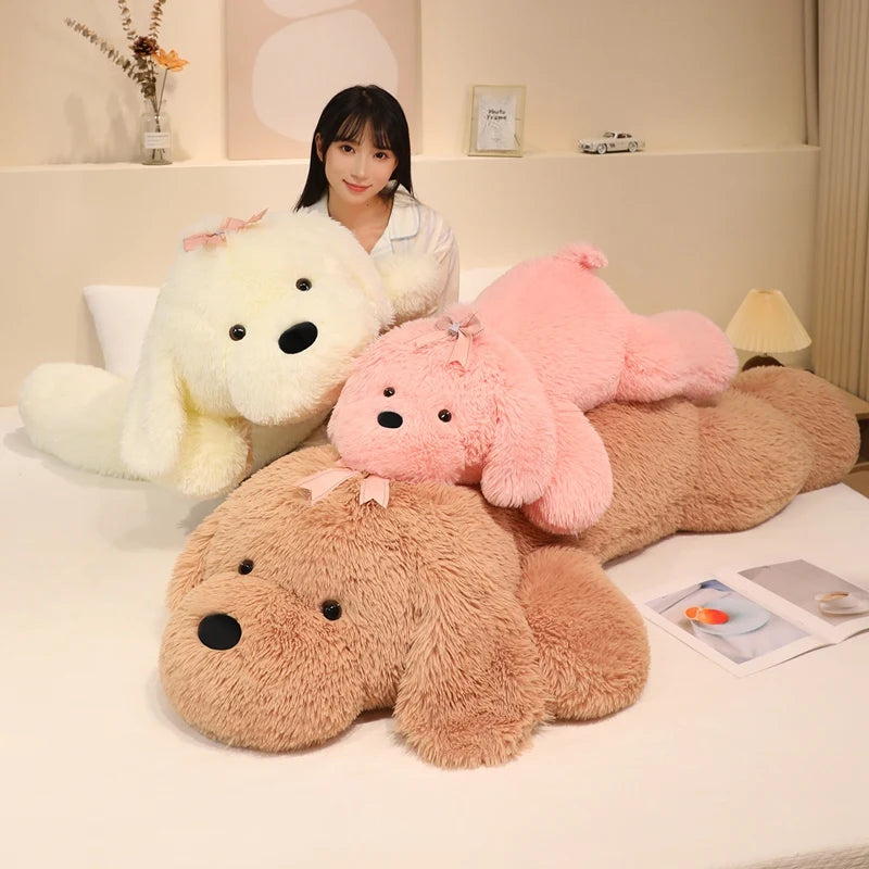 Giant Lying Puppy Kawaii Snuggle Plush Pillow