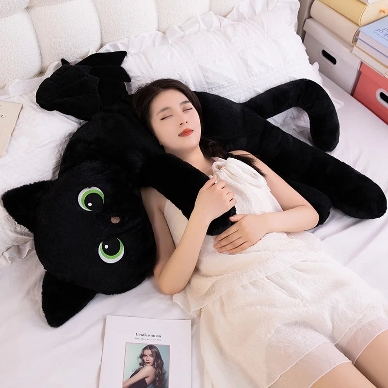 Nyx the Giant Black Winged Cat Halloween Plush