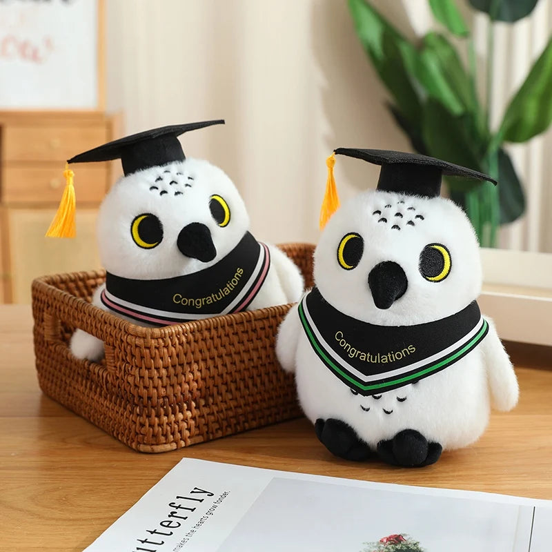 Hootie the Scholarly Kawaii Graduate Owl Snuggle Plushie