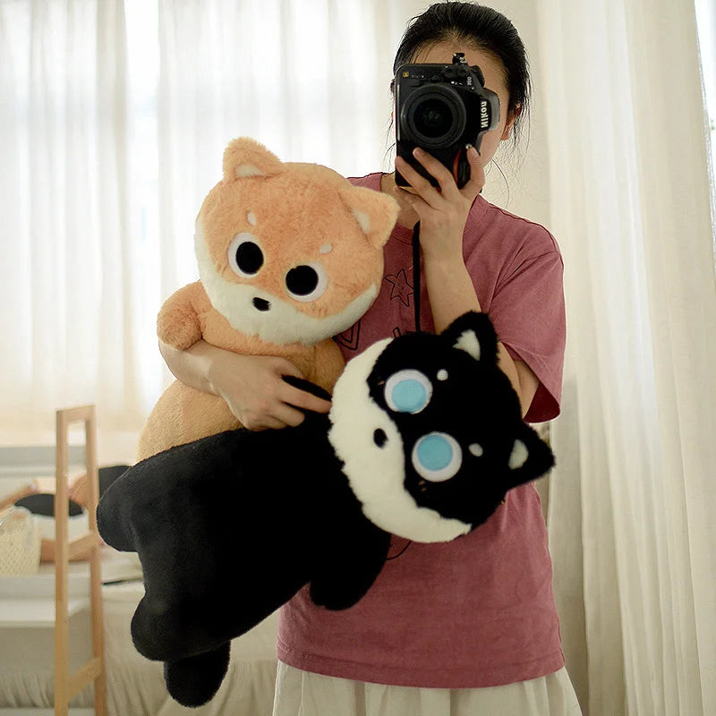 Long Kawaii Sleeping Cat Puppy Cozy Nap Plush Pillow