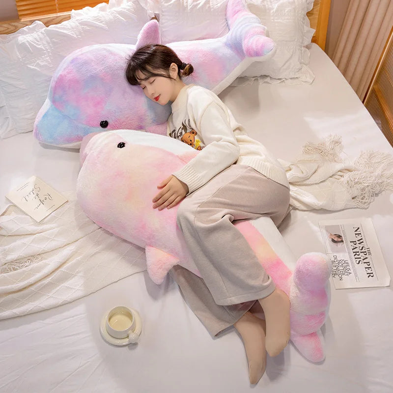 Dolphy the Colorful Kawaii Dolphin Snuggle Plushie
