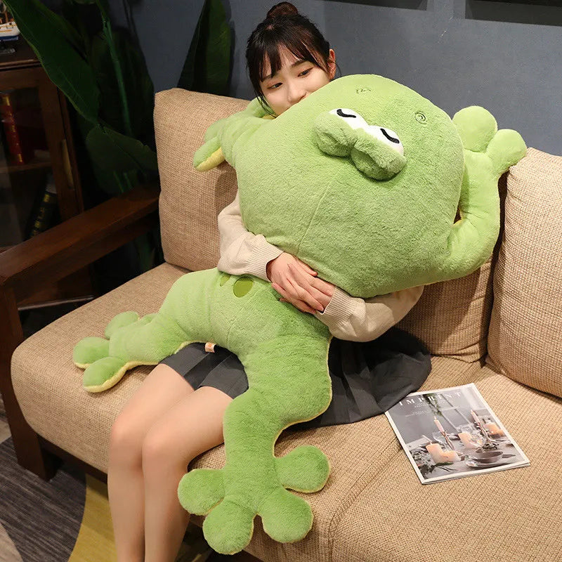 Ribbit the Chonky Green Frog Snuggle Plush