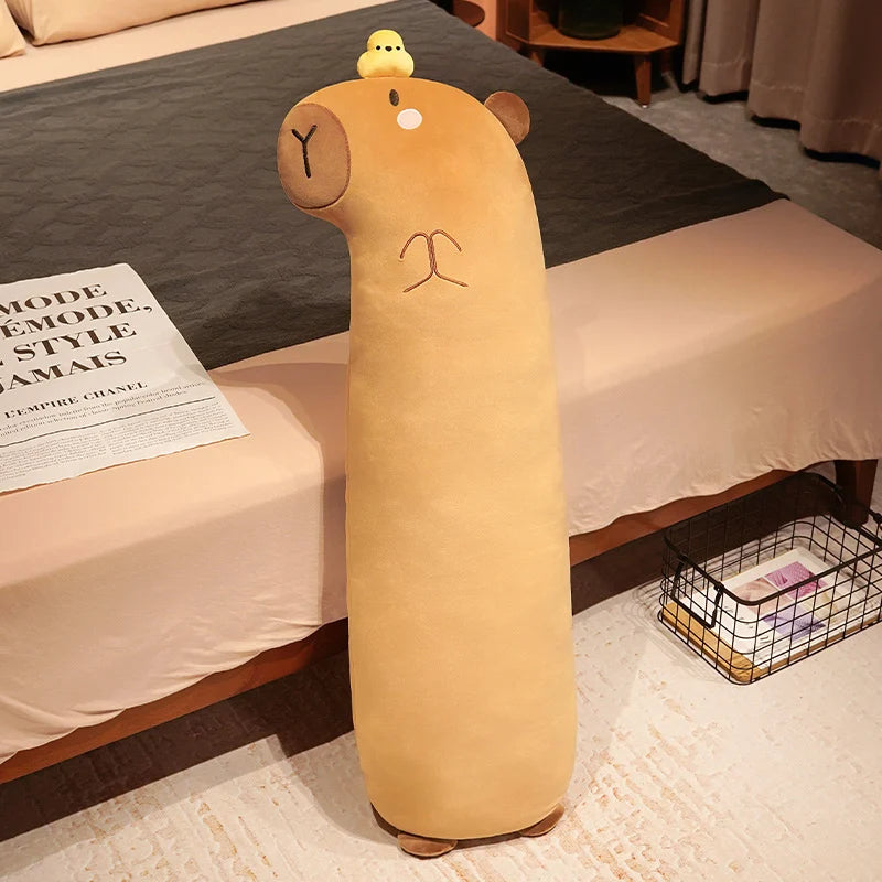 Capo the Chonky Brown Capybara Sleeping Pillow Plush