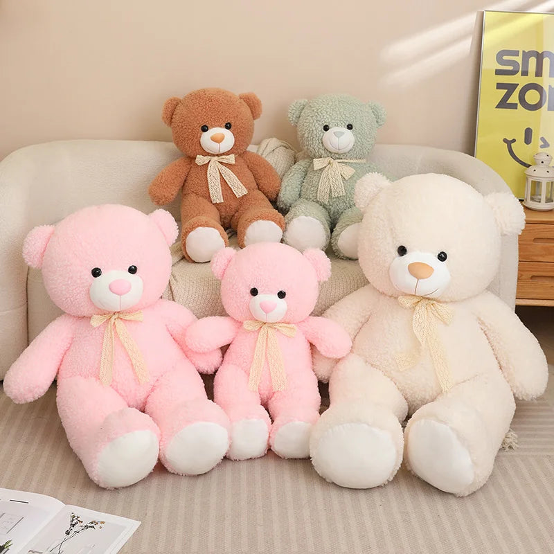 Giant Bow Tie Bear Kawaii Oversized Snuggle Plushie