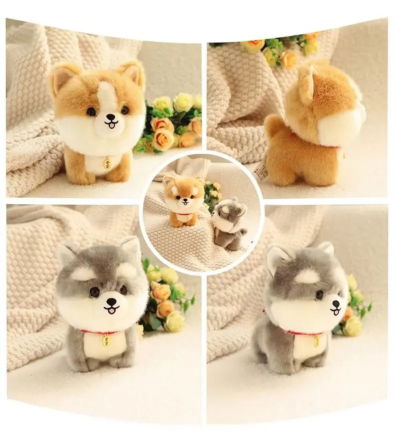 Biscuit the Realistic Husky Corgi Chow Akita Dog Plushie