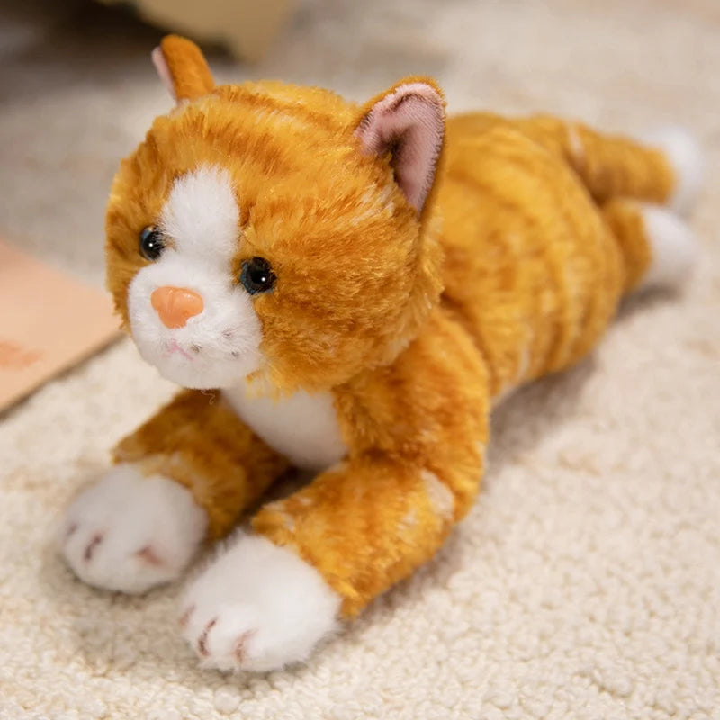 Mittens the Fluffy Lying Kitten Cat Simulation Plushie