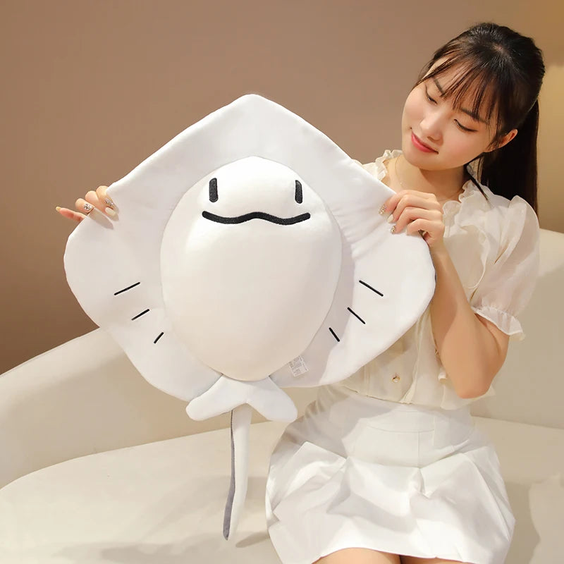 Manta the Kawaii Ray Throw Sofa Plush Pillow