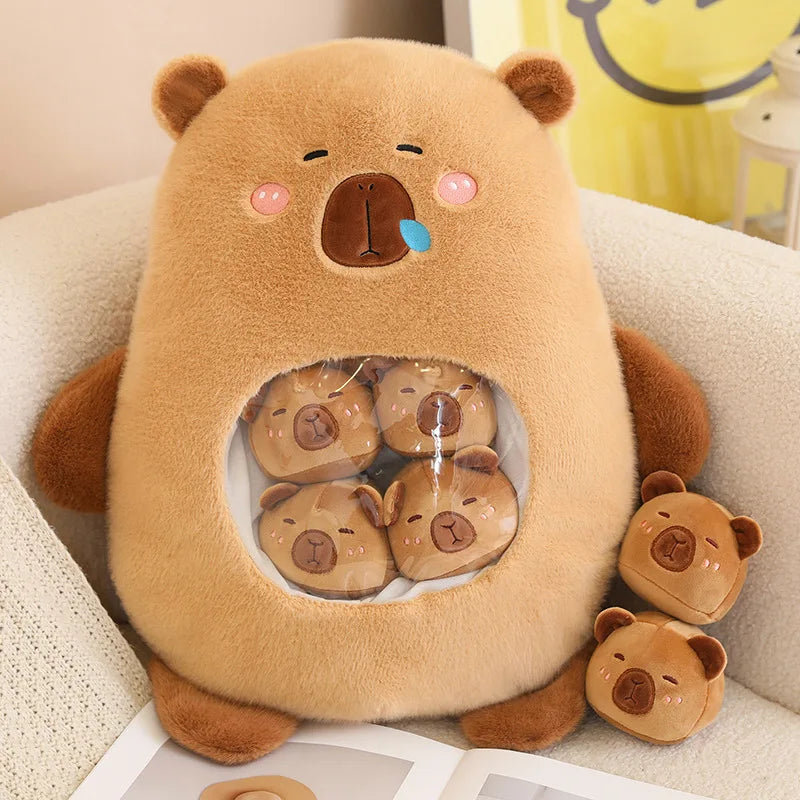 Capy the Squishy Six-Ball Capybara Bag Plush