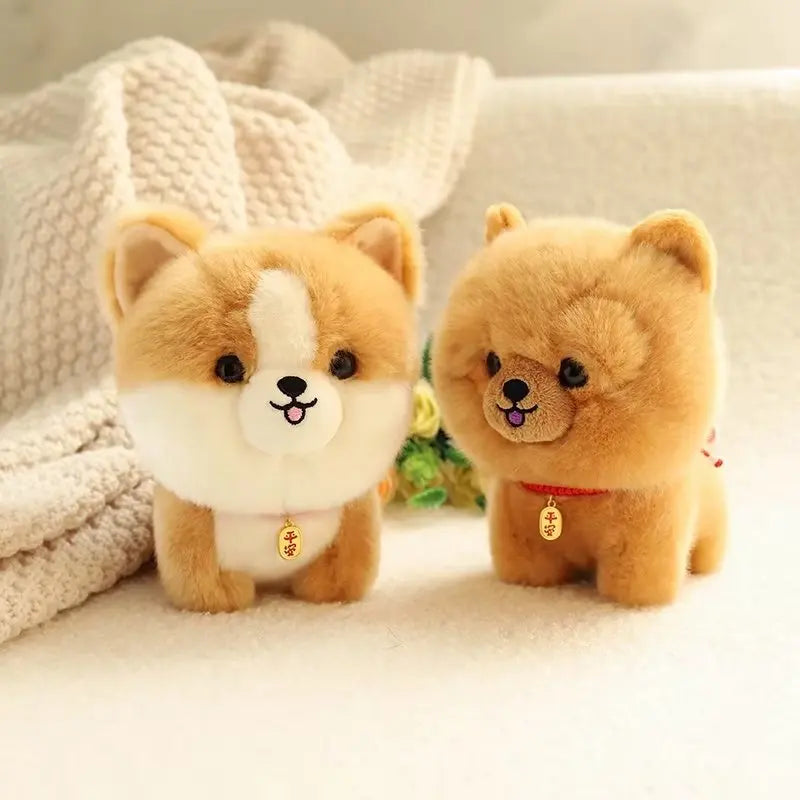 Biscuit the Realistic Husky Corgi Chow Akita Dog Plushie