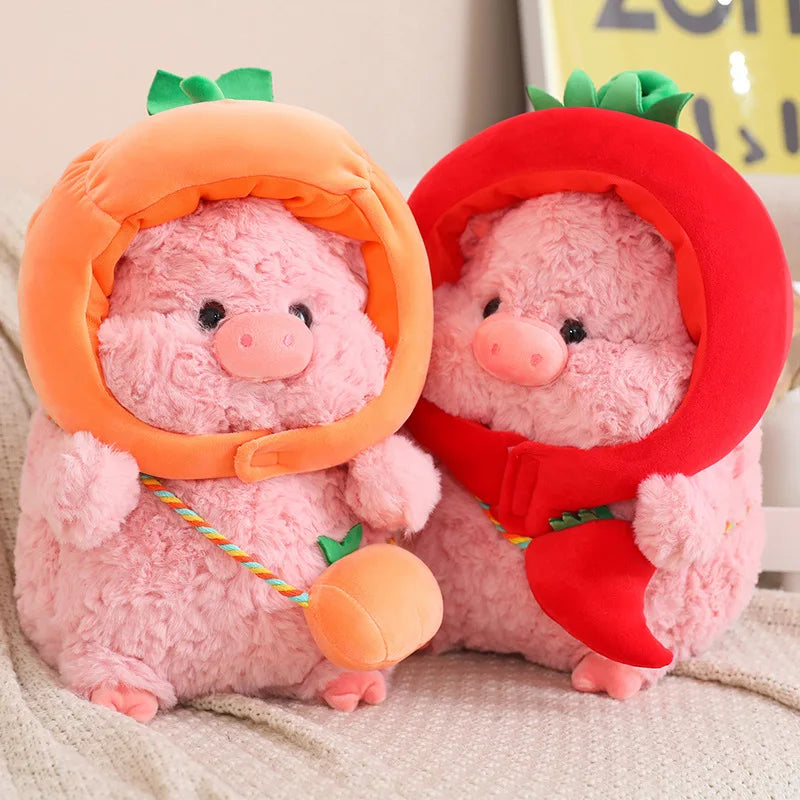 Piggy the Veggie Hat Bread Carrot Pumpkin Pig Plushie