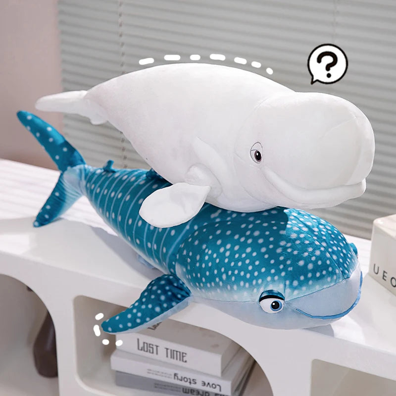 Lifelike Ocean Whale & Shark Snuggle Plushie