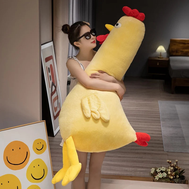 Clucky the Giant Long Chicken Bed Backrest Plush
