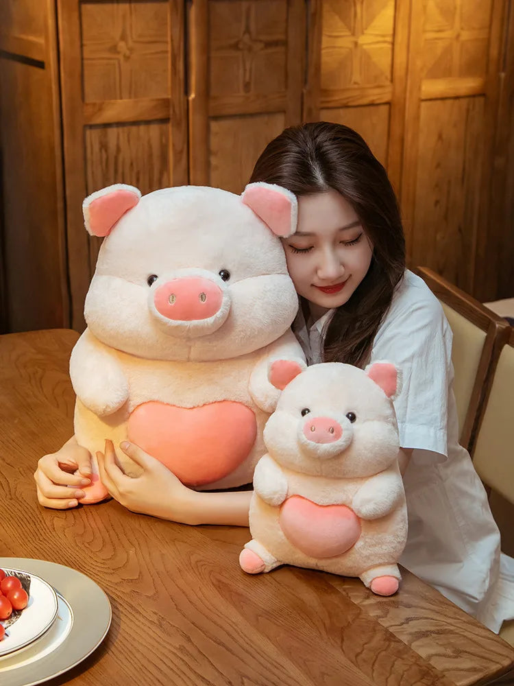Pinky the Kawaii Sitting Pink Pig Snuggle Plushie