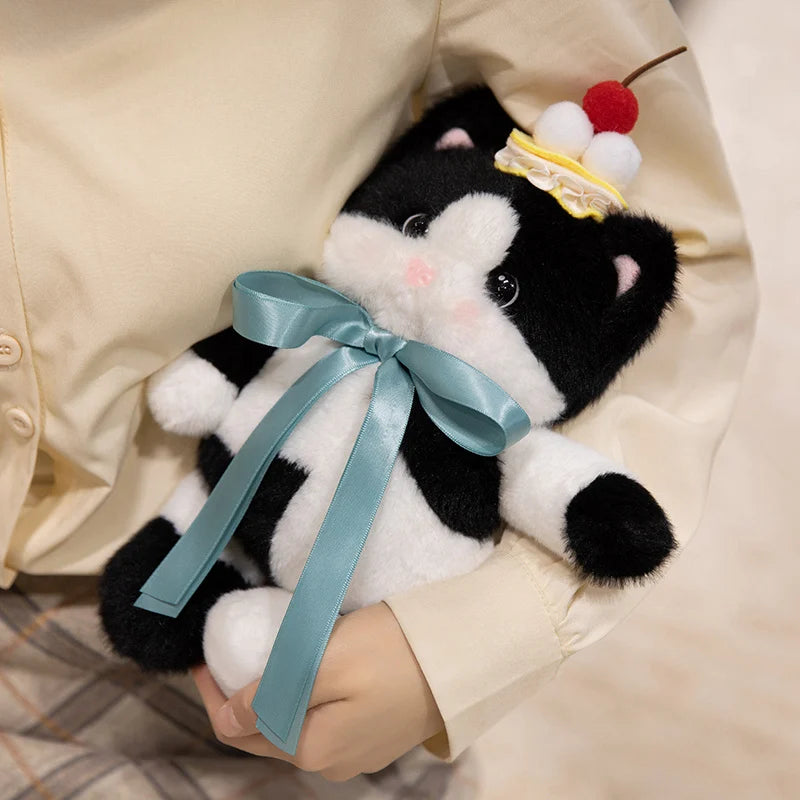 Snuggly Kawaii Siamese Cat Cow Bed Plush Pillow