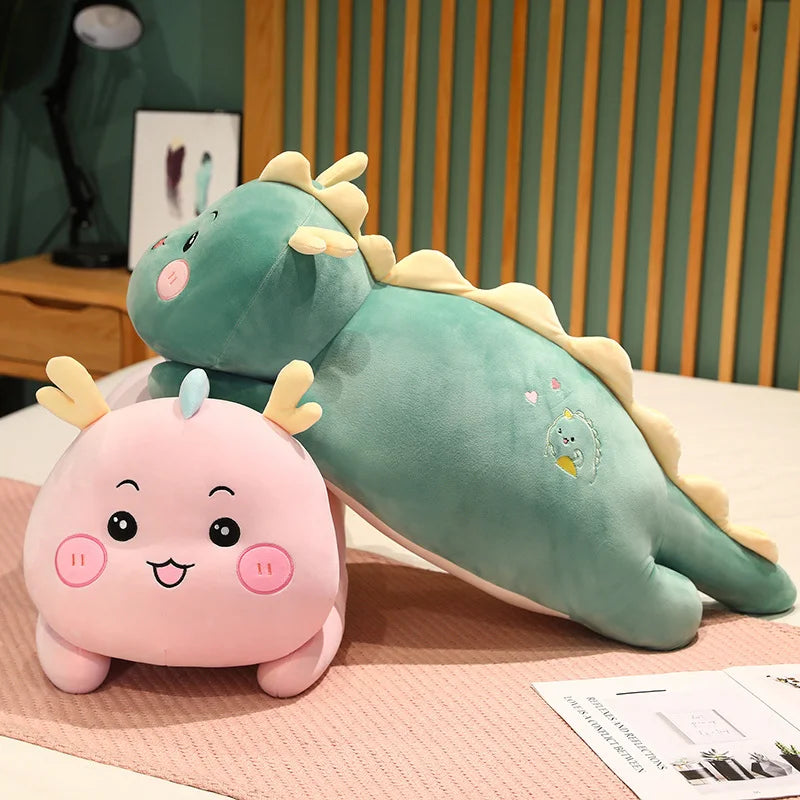 Long Snuggly Kawaii Dinosaur Dragon Plushie Pillow