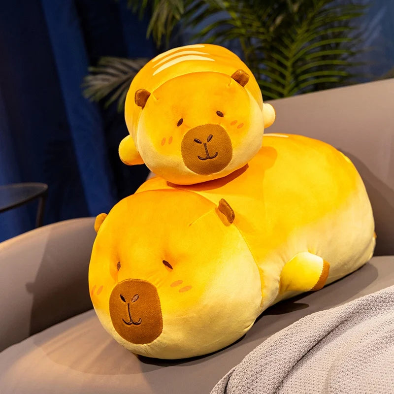 Long Bread-Loafing Kawaii Capybara Plushie Pillow